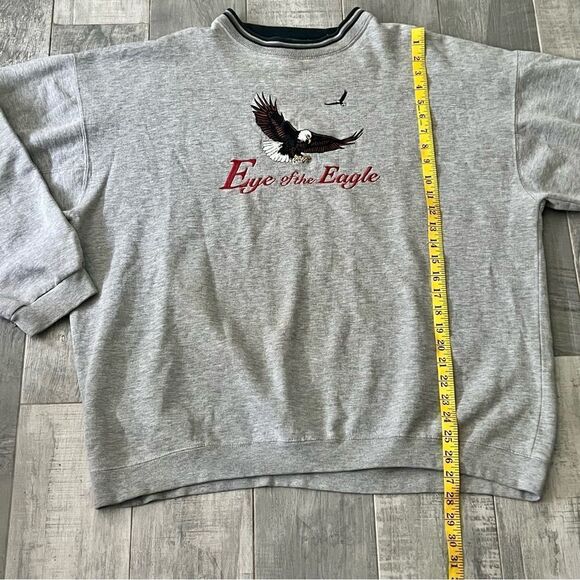 Vtg 90s Headwaters Alaska Drop Shoulder Oversized Eye of the Eagle sweatshirt 2X - Picture 3 of 9